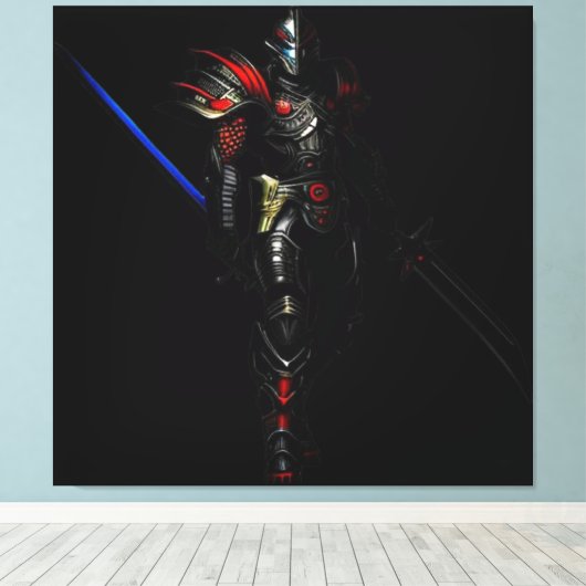 oorlogstrips canvas afdruk (Insitu (Houten vloer))