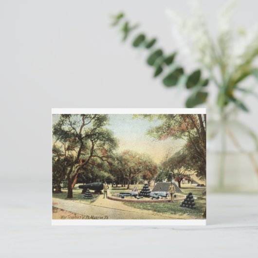 Oorlogstrofeeën, Ft. Monroe Virginia 1914  Briefkaart (Staand voorkant)