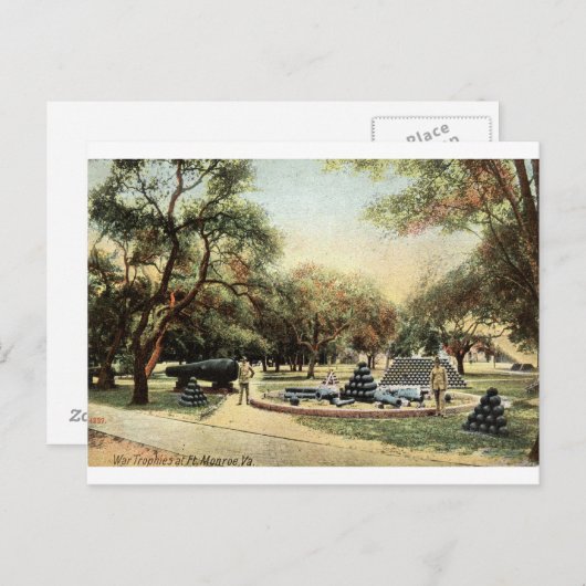 Oorlogstrofeeën, Ft. Monroe Virginia 1914  Briefkaart (Voorkant / Achterkant)