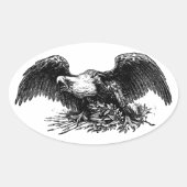 oorlogstrook ovale sticker (Voorkant)