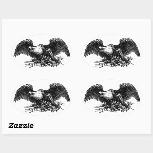 oorlogstrook ovale sticker (Vel)