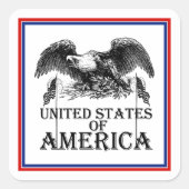  oorlogstrook vierkante sticker (Voorkant)