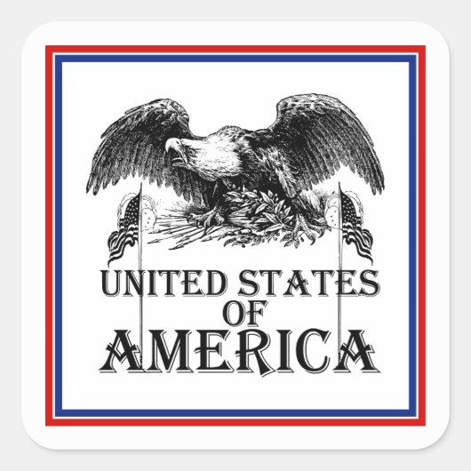  oorlogstrook vierkante sticker (Voorkant)