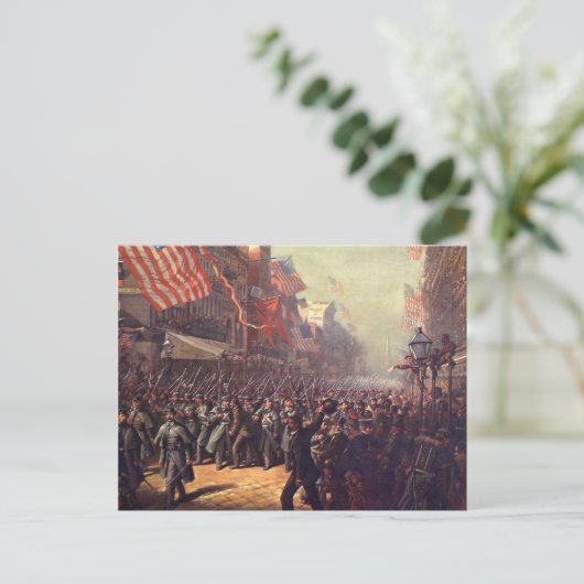 Oorlogsvertrek Briefkaart (Staand voorkant)