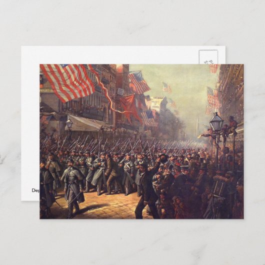 Oorlogsvertrek Briefkaart (Voorkant / Achterkant)