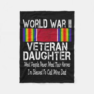 Oorlogsveteraan uit WO II Dochter - Militair Vet Fleece Deken