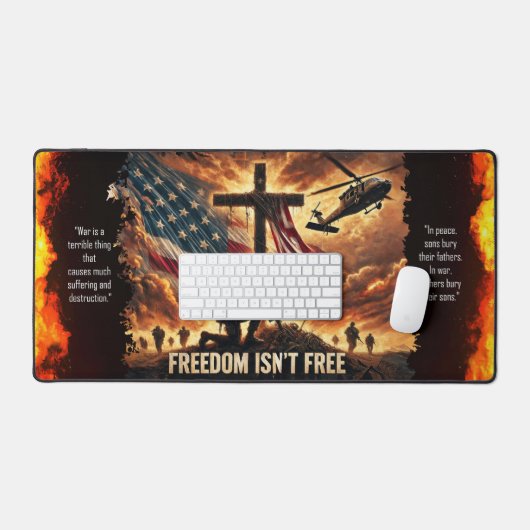 Oorlogsveteranen en vrede - Legersoldaten Desk Mat (Keyboard & Muis)