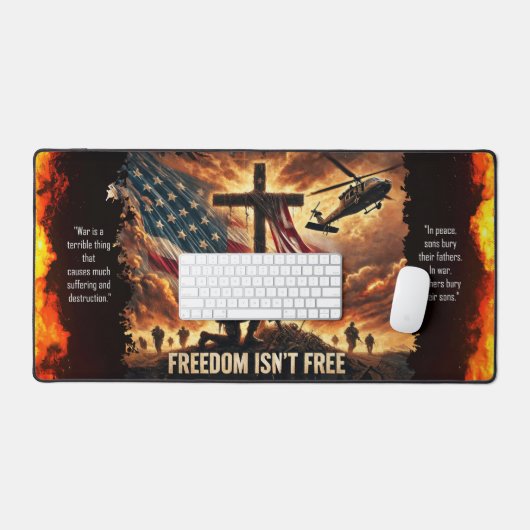Oorlogsveteranen en vrede - Legersoldaten Desk Mat (Keyboard & Muis)