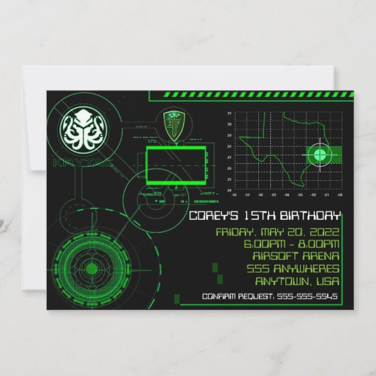 Oorlogsvliegtuig, 5x7 uitgenodigd kaart (Voorkant)