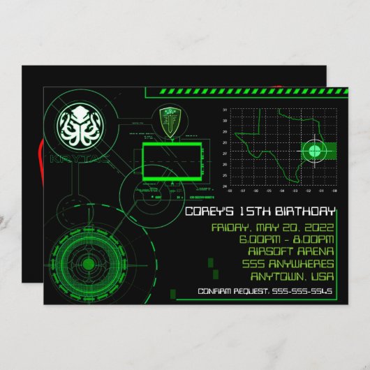 Oorlogsvliegtuig, 5x7 uitgenodigd kaart (Voorkant / Achterkant)