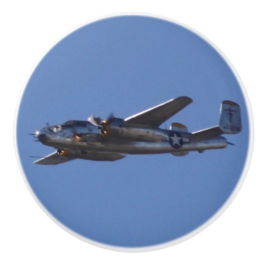 Oorlogsvliegtuig Keramische Knop (Voorkant)