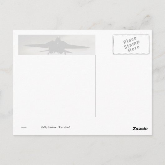 Oorlogsvogel nadert briefkaart (Achterkant)