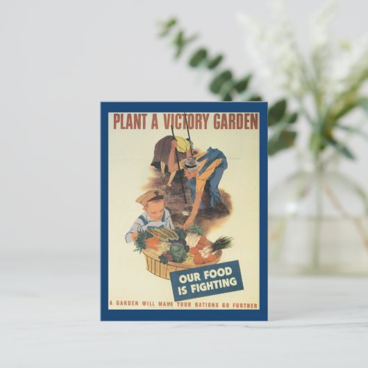 Oorlogswerk - posters - Overwinningstuin Briefkaart (Staand voorkant)