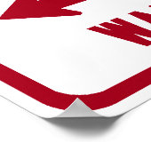 Oorlogszone, geen parkeerteken voor 8-5 snelwegen poster (Hoek)