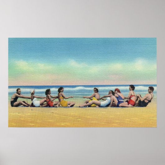  oorlogszucht op het strand poster (Voorkant)