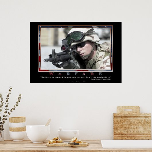 oorlogvoering poster (Keuken)