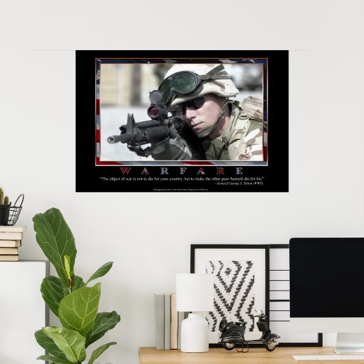 oorlogvoering poster (Thuiskantoor)