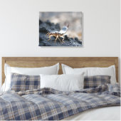 oorpruik, dermaptera canvas afdruk (Insitu (Slaapkamer))