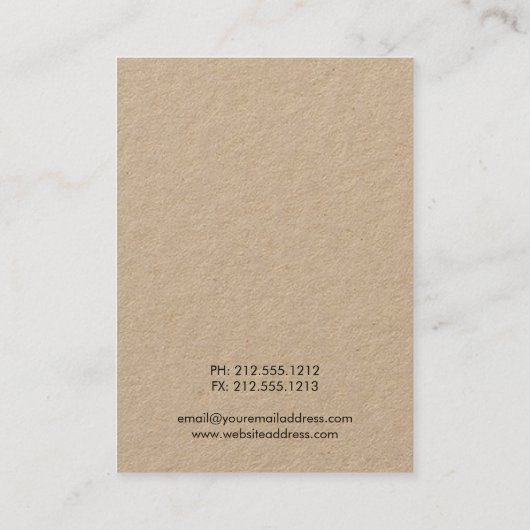 Oorring Sieraden Display Card Rustieke Zonnebloem Visitekaartje (Achterkant)