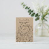 Oorring Sieraden Display Card Rustieke Zonnebloem Visitekaartje (Staand voorkant)