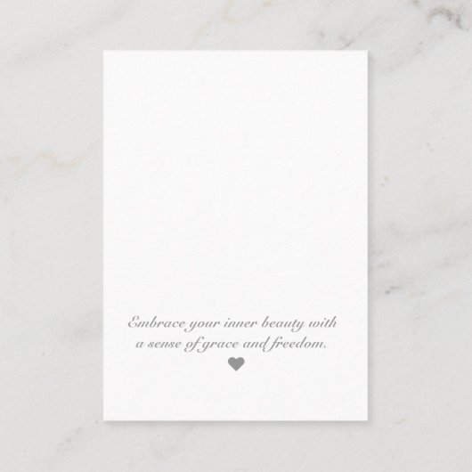 oorscherm visitekaartje (Achterkant)