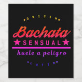 Oorsprong Bachata Sensual Wijn Etiket (Enkel label)