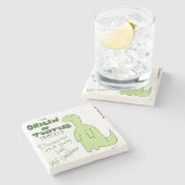 Oorsprong van schildpadden theorie 2 stenen onderzetter (Zijkant)