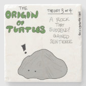 Oorsprong van schildpadden theorie 3 stenen onderzetter (Voorkant)