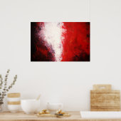 Oorspronkelijk Abstract afdrukken - Rode tinten -  Poster (Keuken)