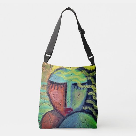Oorspronkelijk Abstract portret van een vrouw Crossbody Tas (Voorkant)