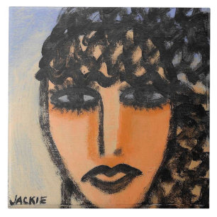 Oorspronkelijk Abstract portret van een vrouw Tegeltje