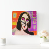 Oorspronkelijk Abstract schilderen Vierkante Klok (Huis)