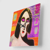 Oorspronkelijk Abstract schilderen Vierkante Klok (Hoek)