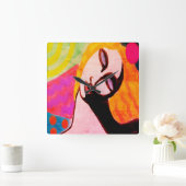 Oorspronkelijk Abstract schilderen Vierkante Klok (Huis)