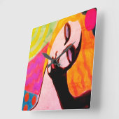 Oorspronkelijk Abstract schilderen Vierkante Klok (Hoek)