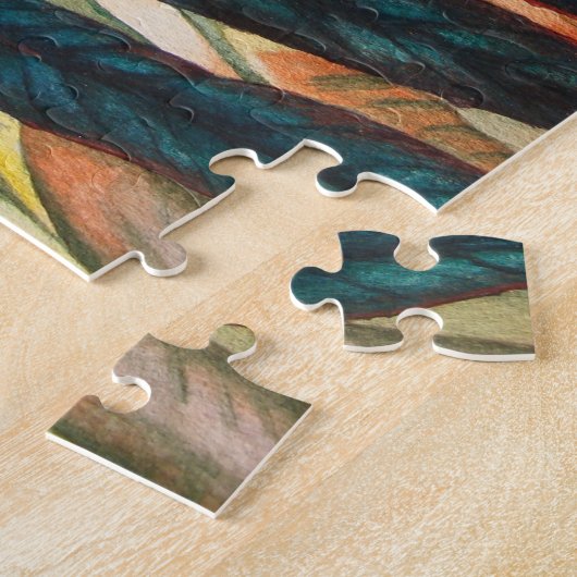 oorspronkelijk afbeelding van bladeren en levendig legpuzzel (Zijkant)