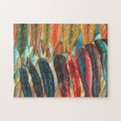 oorspronkelijk afbeelding van bladeren en levendig legpuzzel (Horizontaal)