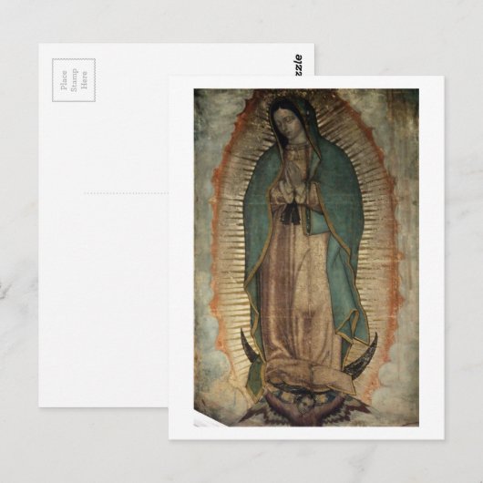 Oorspronkelijk Afbeelding van onze dame van Guadal Briefkaart (Voorkant / Achterkant)
