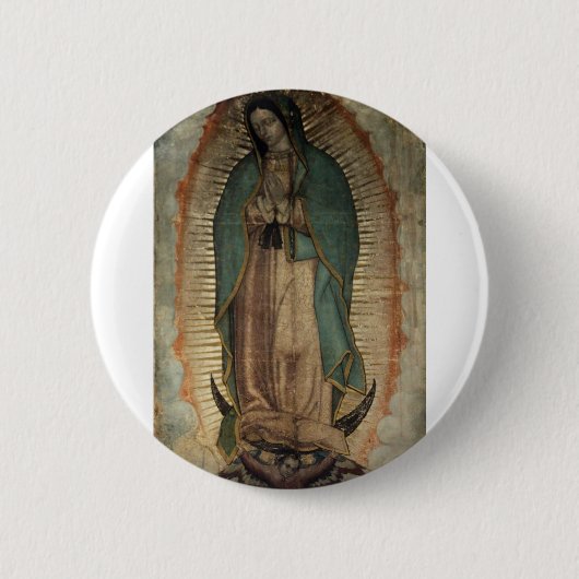 Oorspronkelijk Afbeelding van onze dame van Guadal Ronde Button 5,7 Cm (Voorkant)