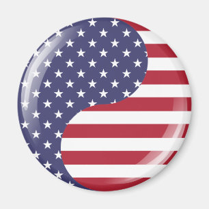 Oorspronkelijk Amerikaans patriottisch Yang Symboo Magneet