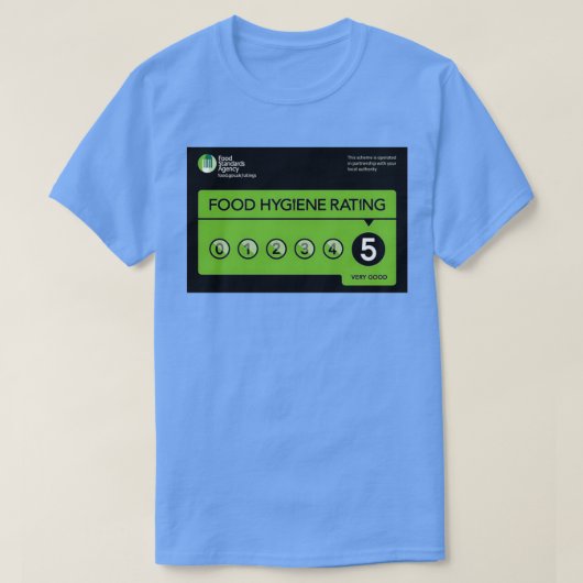 Oorspronkelijk beeldscherm van levensmiddelenhygië t-shirt (Design voorkant)