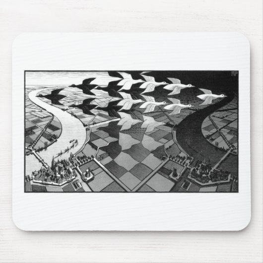 Oorspronkelijk beroemde tekening "dag en nacht" muismat (Voorkant)