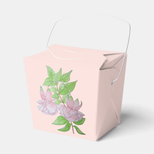 oorspronkelijk bloemontwerp van roze bloemen bedankdoosjes (Voorkant Zijde)