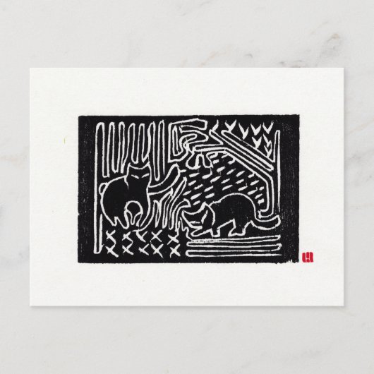 Oorspronkelijk Briefkaart voor katten (Voorkant)