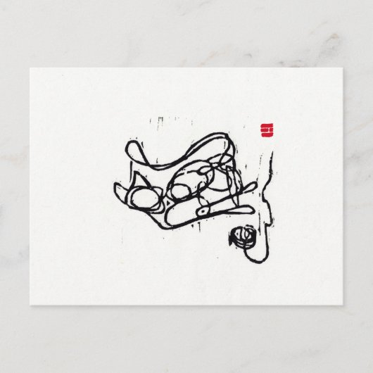 Oorspronkelijk Briefkaart voor katten (Voorkant)