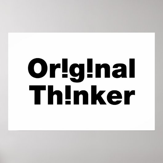 Oorspronkelijk Denker Poster (Voorkant)
