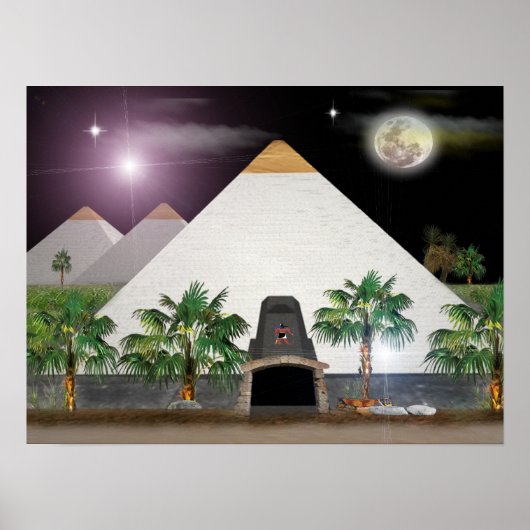 oorspronkelijk Egyptisch Pyramides poster (Voorkant)