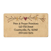 Oorspronkelijk en sterren of productlabel etiket (Voorkant)