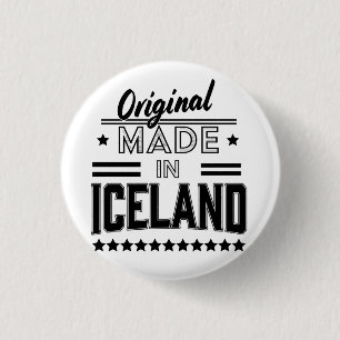 Oorspronkelijk gemaakt in IJsland Ronde Button 3,2 Cm