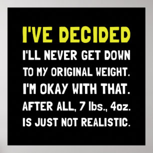 Oorspronkelijk gewicht poster